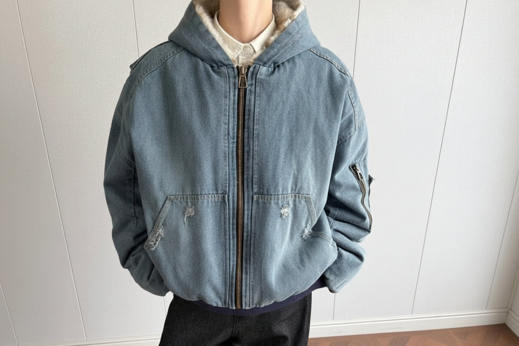 Men’s Fur-Lined Denim Jacket