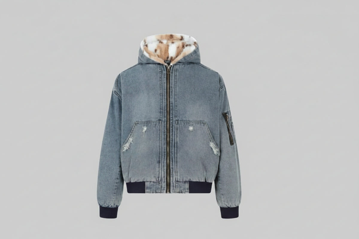 Men’s Fur-Lined Denim Jacket