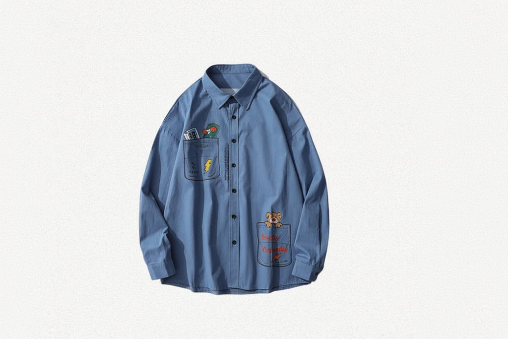 Men’s Graphic Shirt with Bear Print