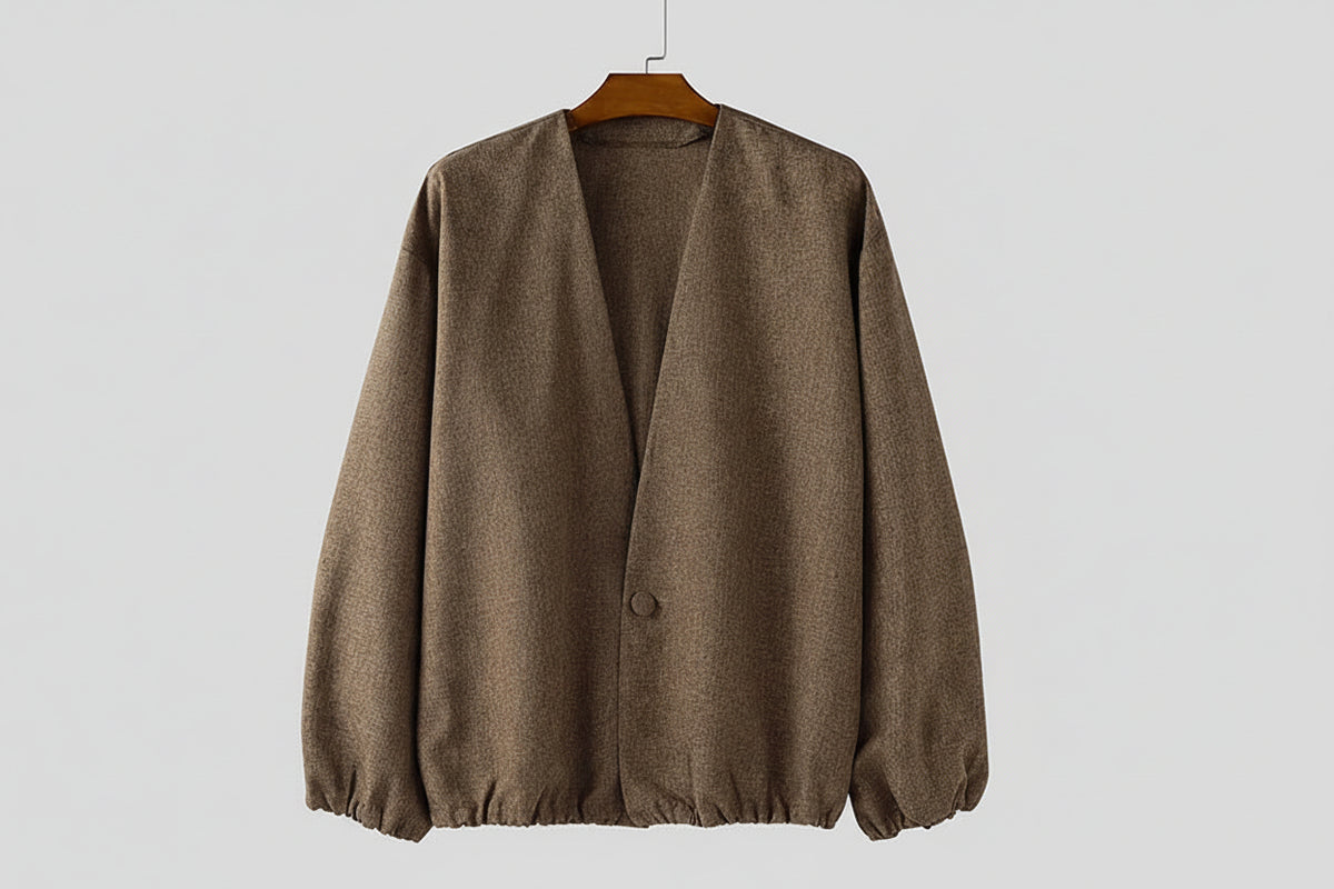 Men’s Knit Jacket with Button Front
