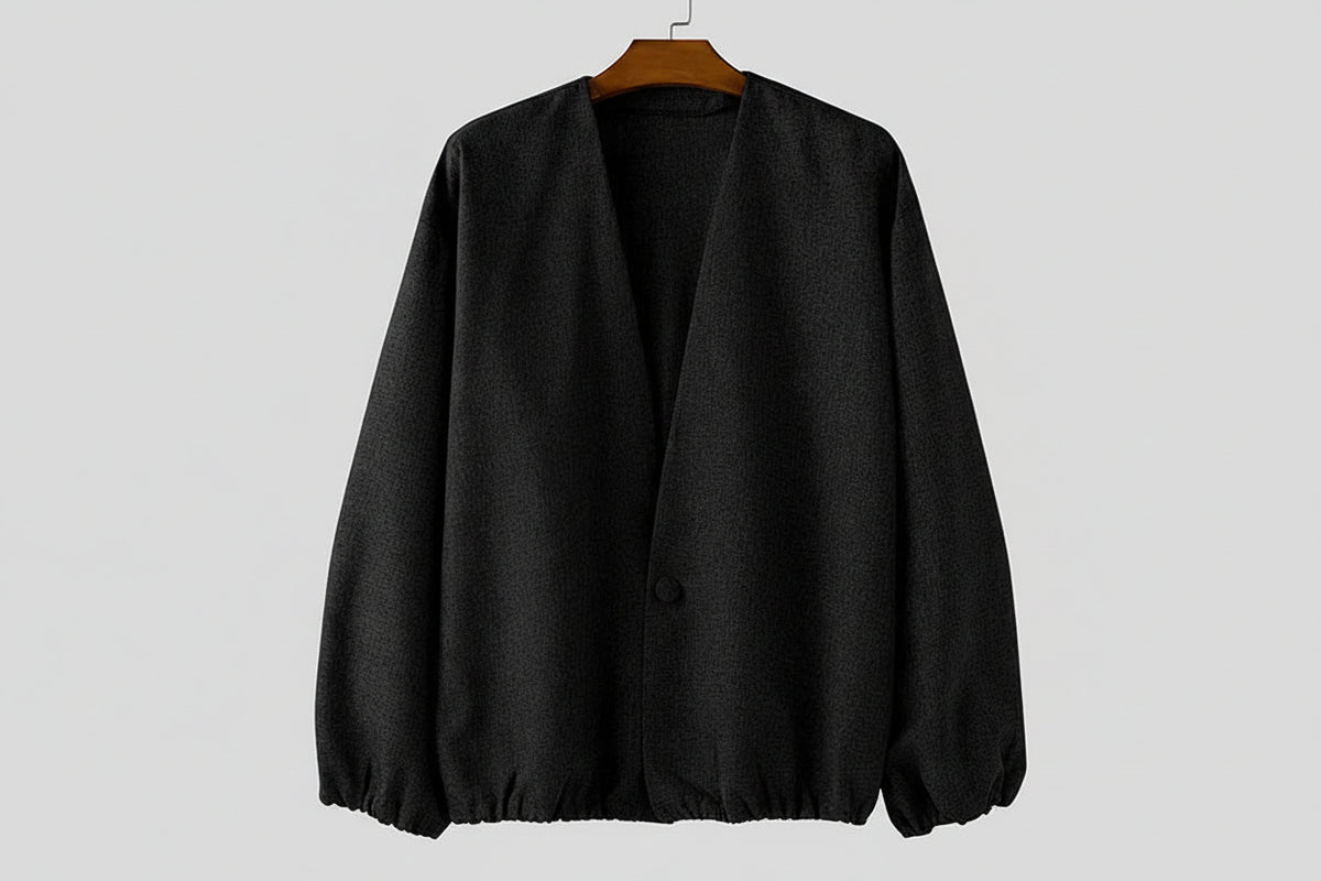 Men’s Knit Jacket with Button Front
