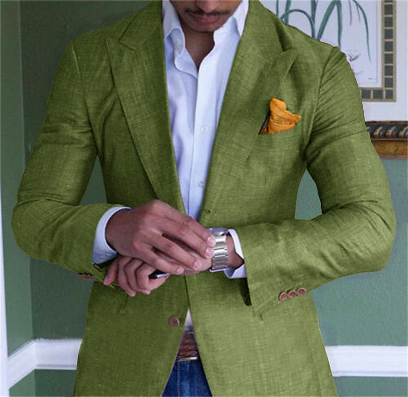 Men’s Lightweight Cotton Linen Blazer