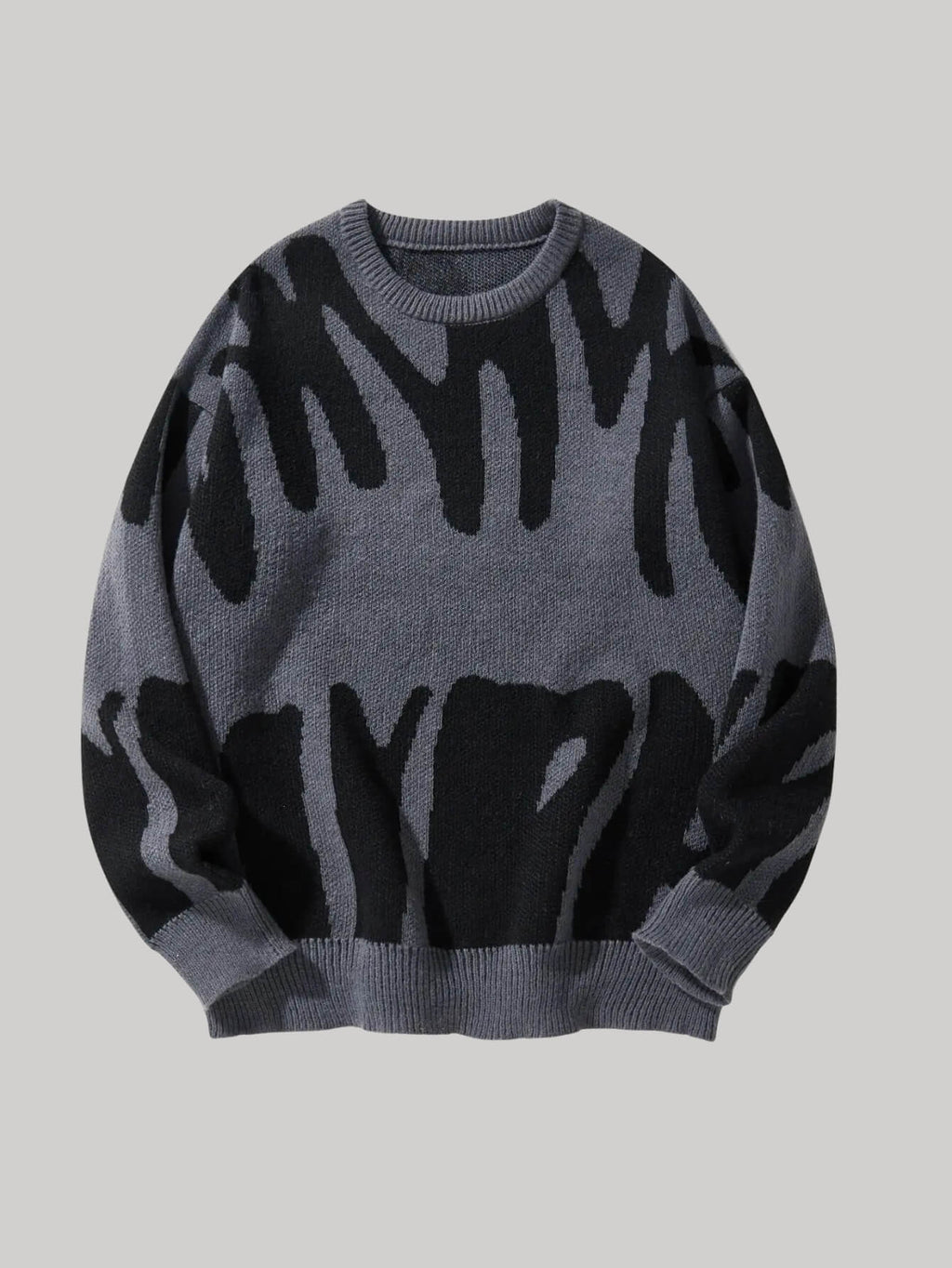 Men’s Oversized Sweater with Abstract Print