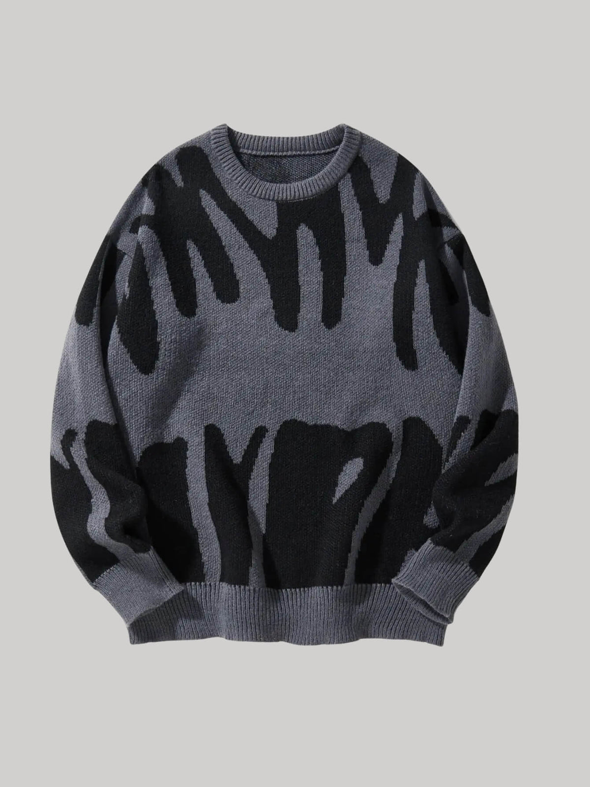 Men’s Oversized Sweater with Abstract Print