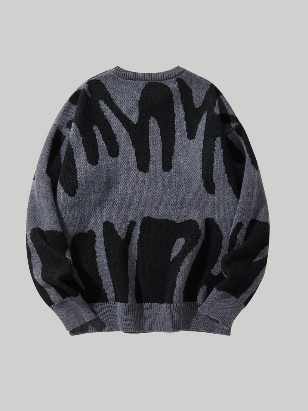 Men’s Oversized Sweater with Abstract Print