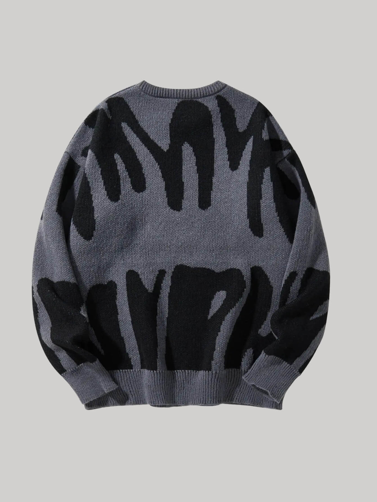 Men’s Oversized Sweater with Abstract Print