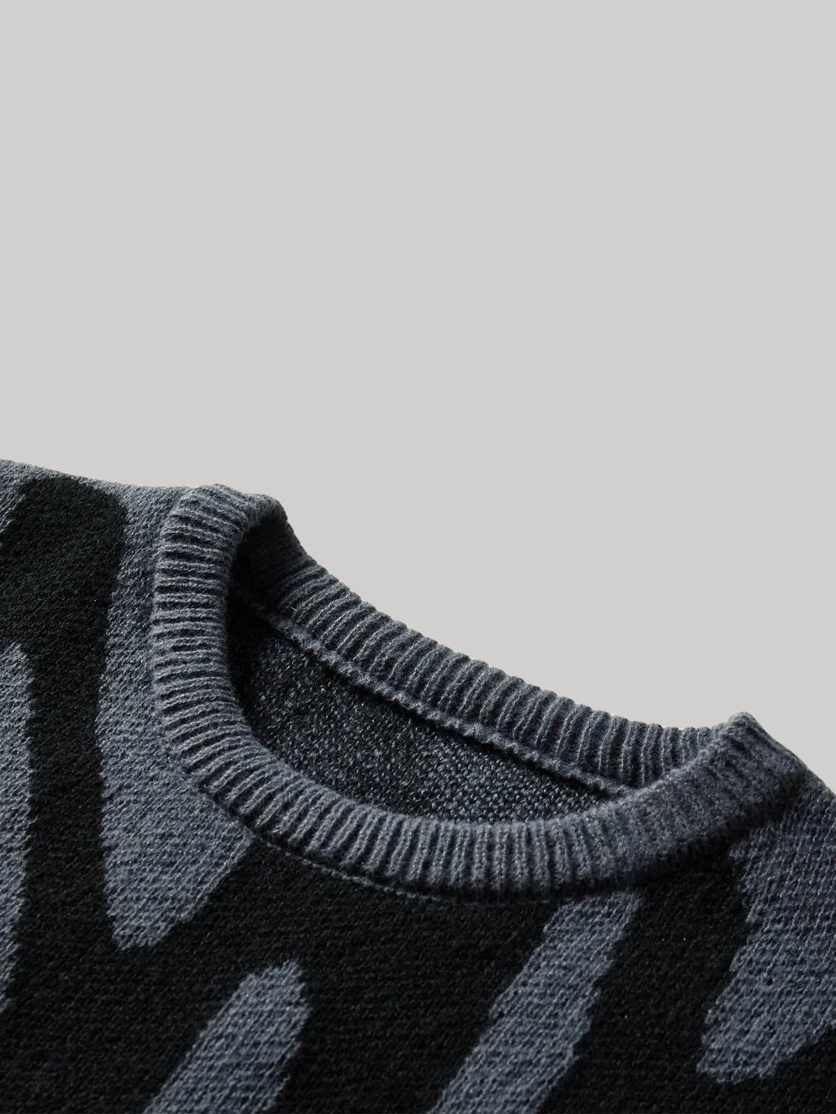 Men’s Oversized Sweater with Abstract Print