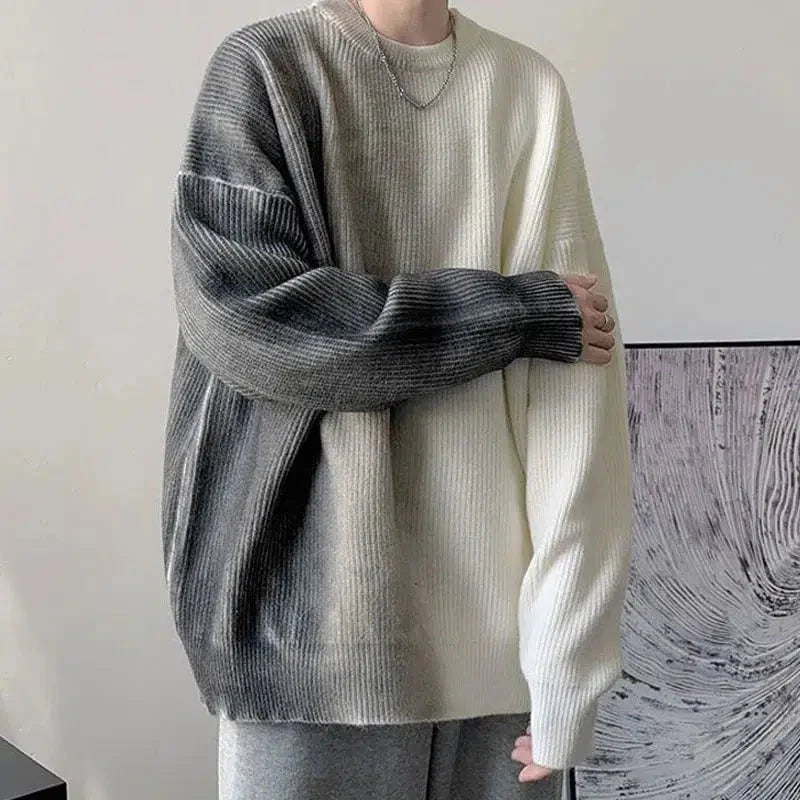 Men’s Oversized Sweater with Gradient Design