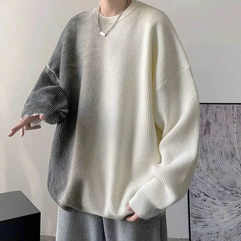 Men’s Oversized Sweater with Gradient Design