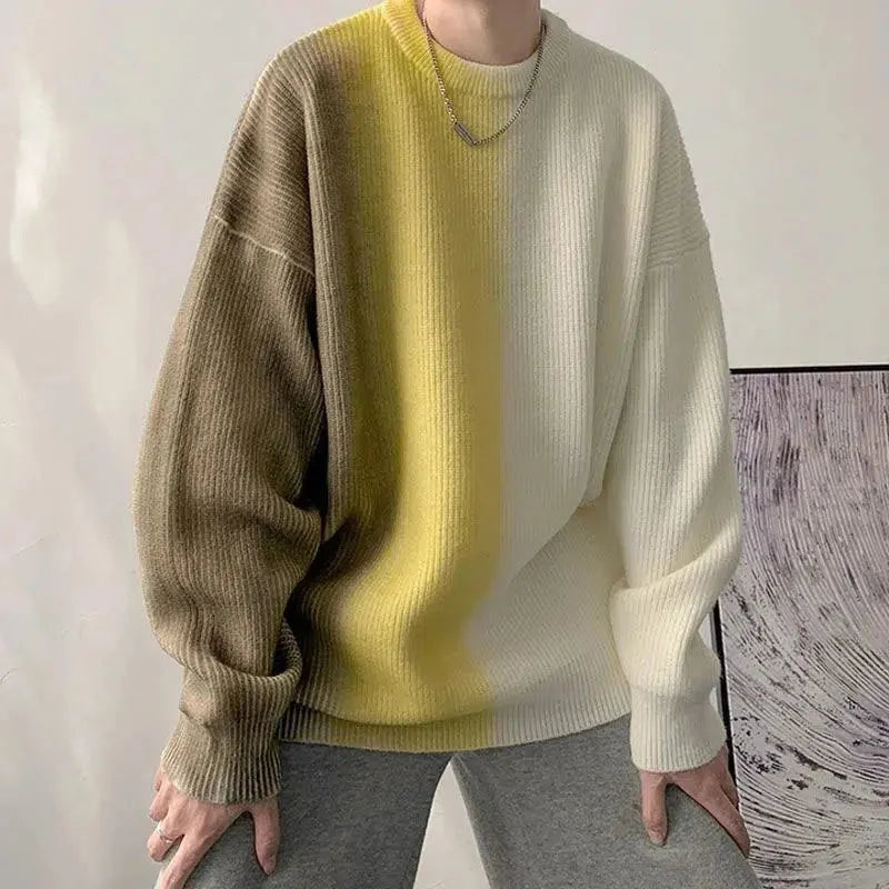 Men’s Oversized Sweater with Gradient Design