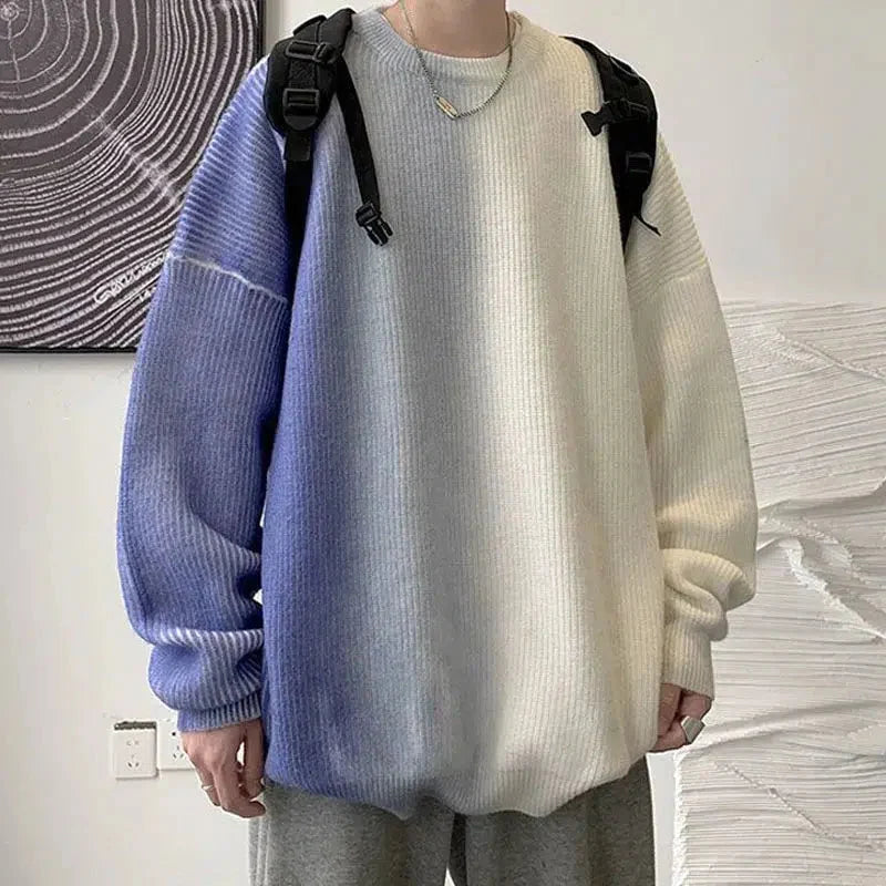Men’s Oversized Sweater with Gradient Design