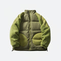 Men’s Puffer Jacket with Faux Fur Sleeves