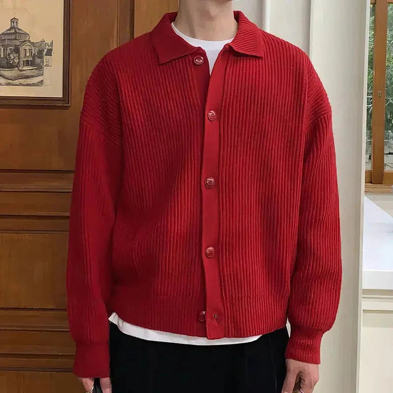 Men’s Ribbed Knit Cardigan