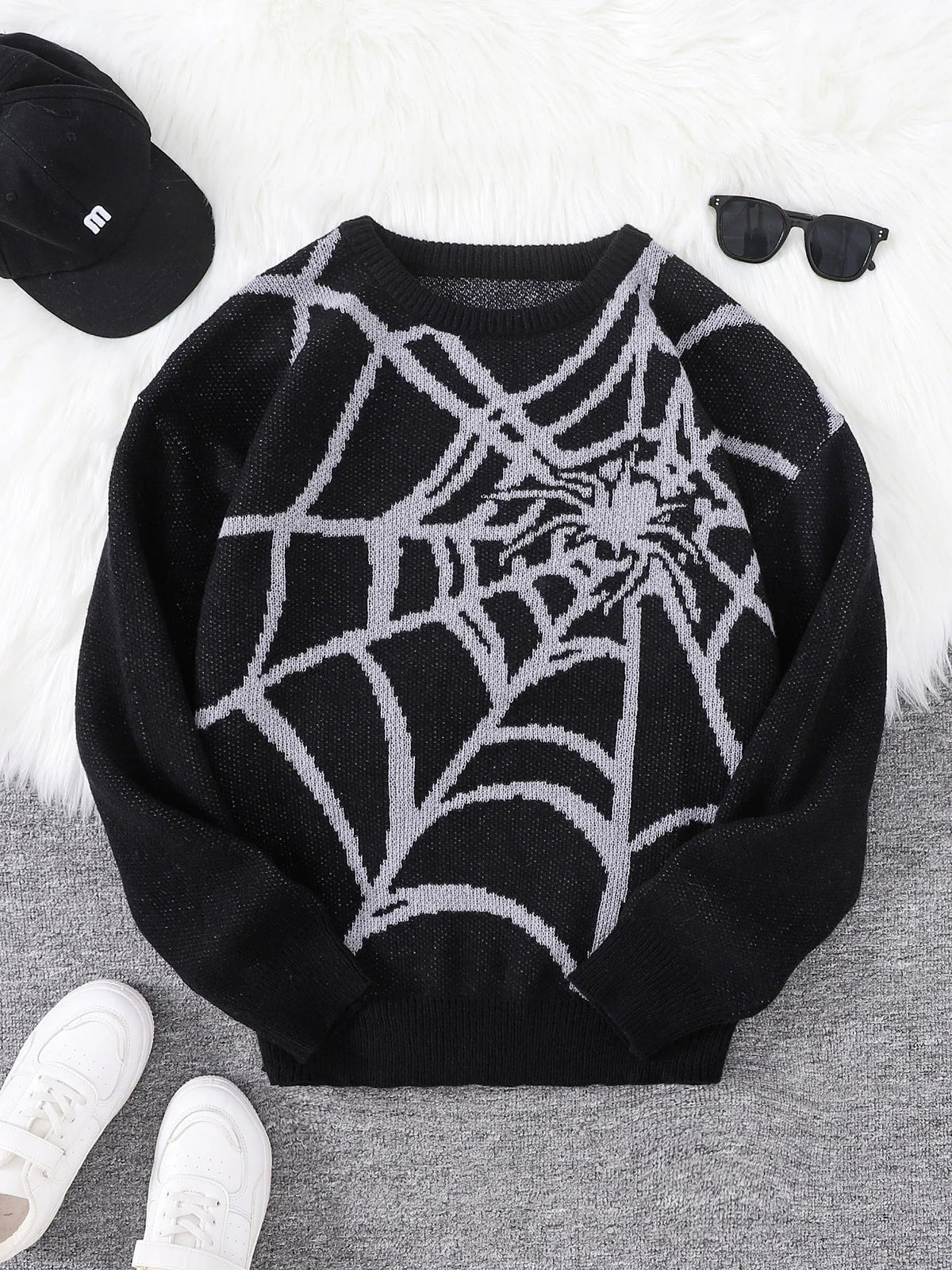 Men’s Spiderweb Graphic Sweater