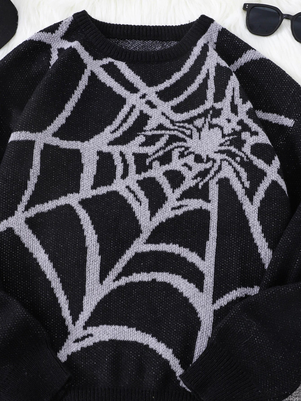 Men’s Spiderweb Graphic Sweater