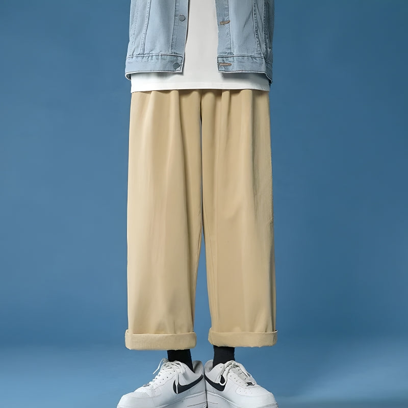 Men’s Straight-Leg Pants in Cotton