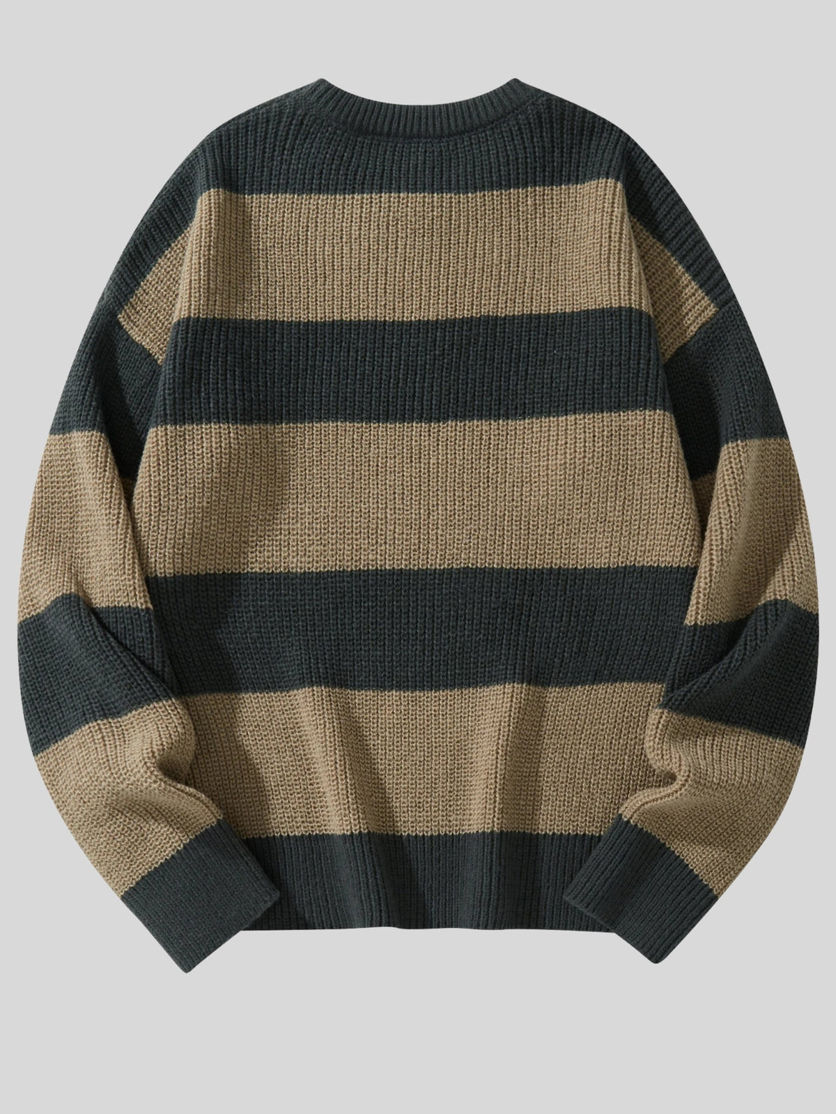 Men’s Striped Sweater with Chunky Knit