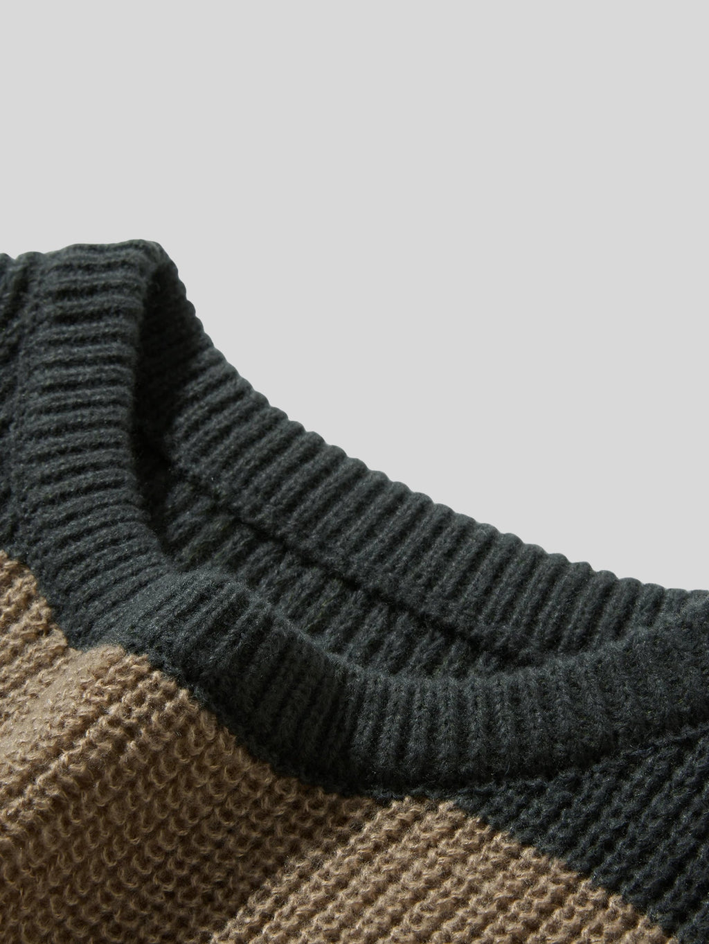 Men’s Striped Sweater with Chunky Knit