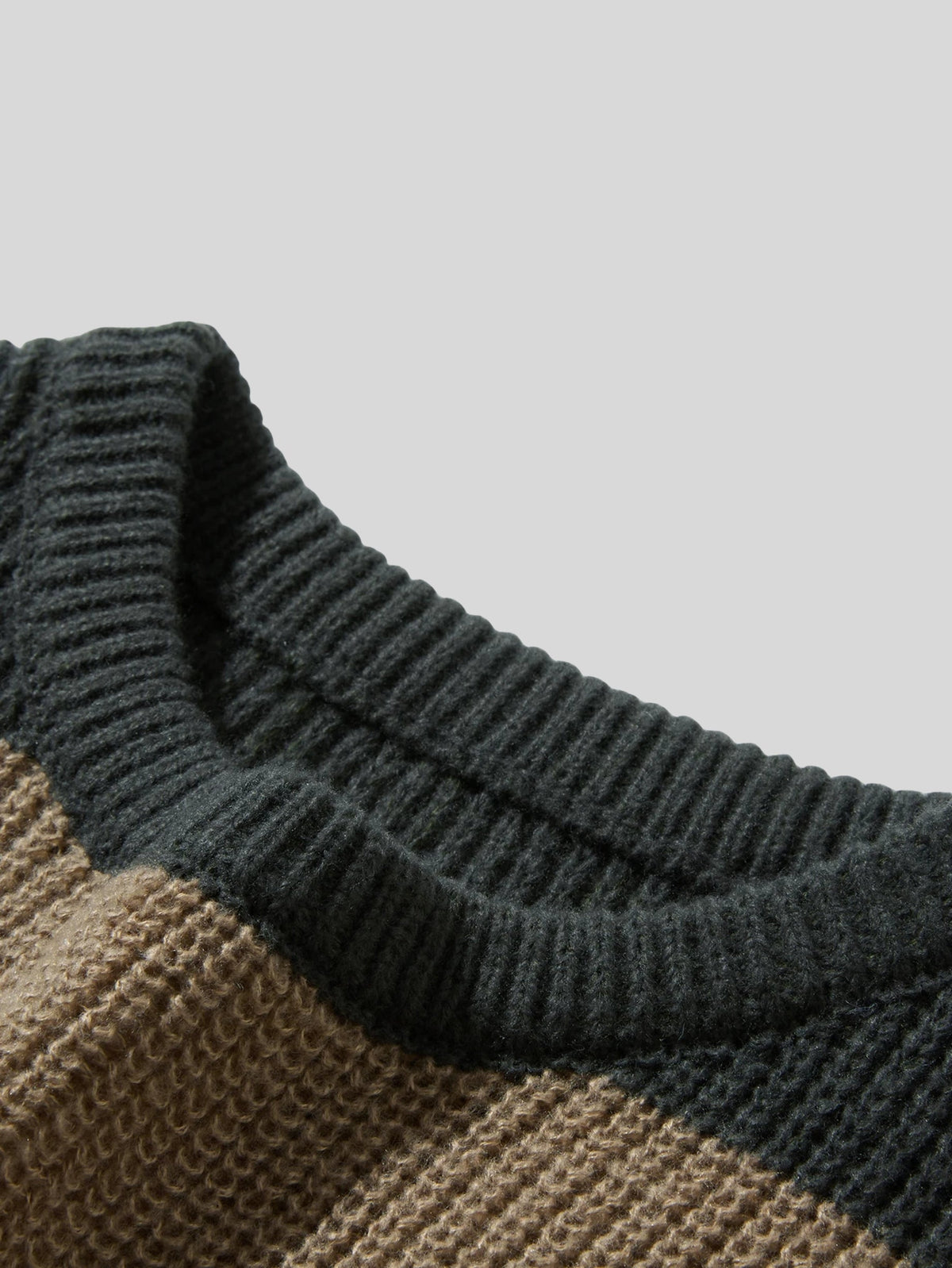 Men’s Striped Sweater with Chunky Knit