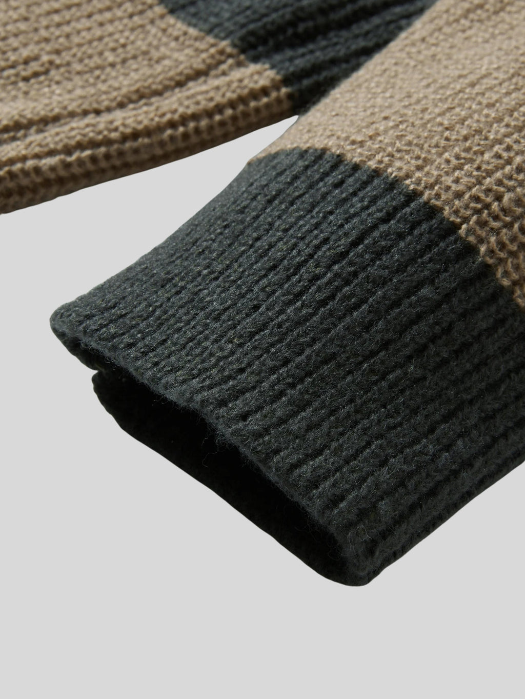 Men’s Striped Sweater with Chunky Knit