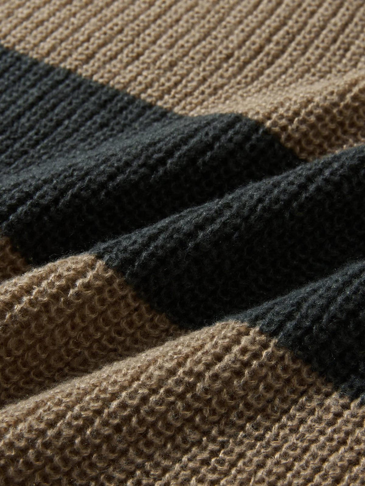 Men’s Striped Sweater with Chunky Knit