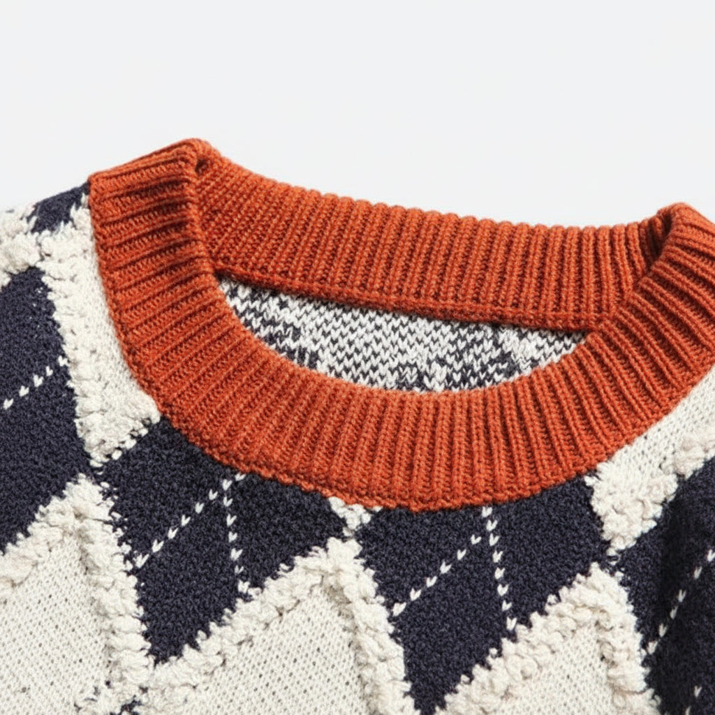 Men's Vintage Argyle Sweater
