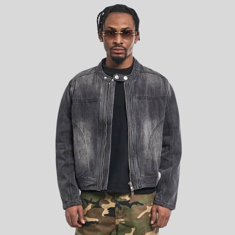 Men’s Zip-Front Denim Jacket