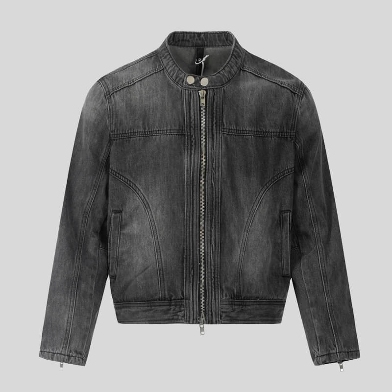 Men’s Zip-Front Denim Jacket