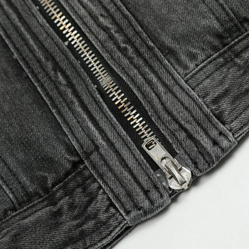 Men’s Zip-Front Denim Jacket