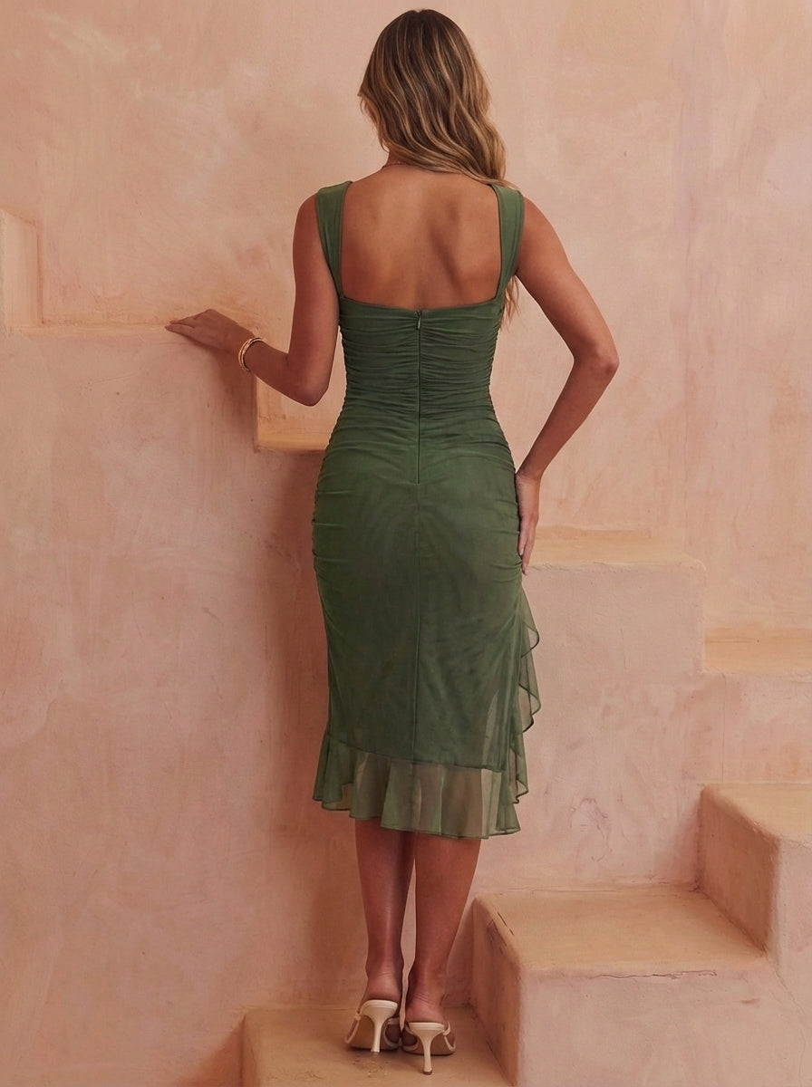 Molly | Women’s Sleeveless High Slit Summer Midi Dress