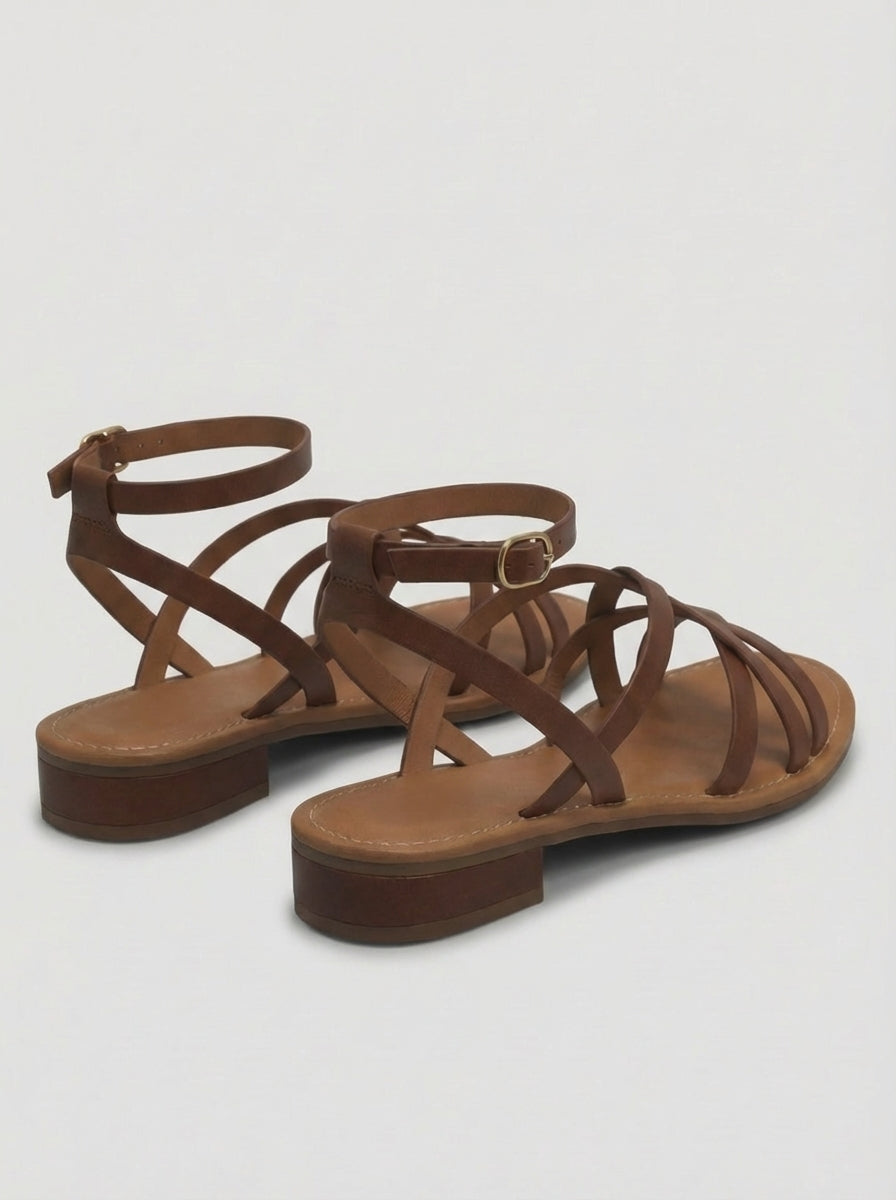 Nora | Women’s Open Toe Ankle Strap Block Heel Sandals