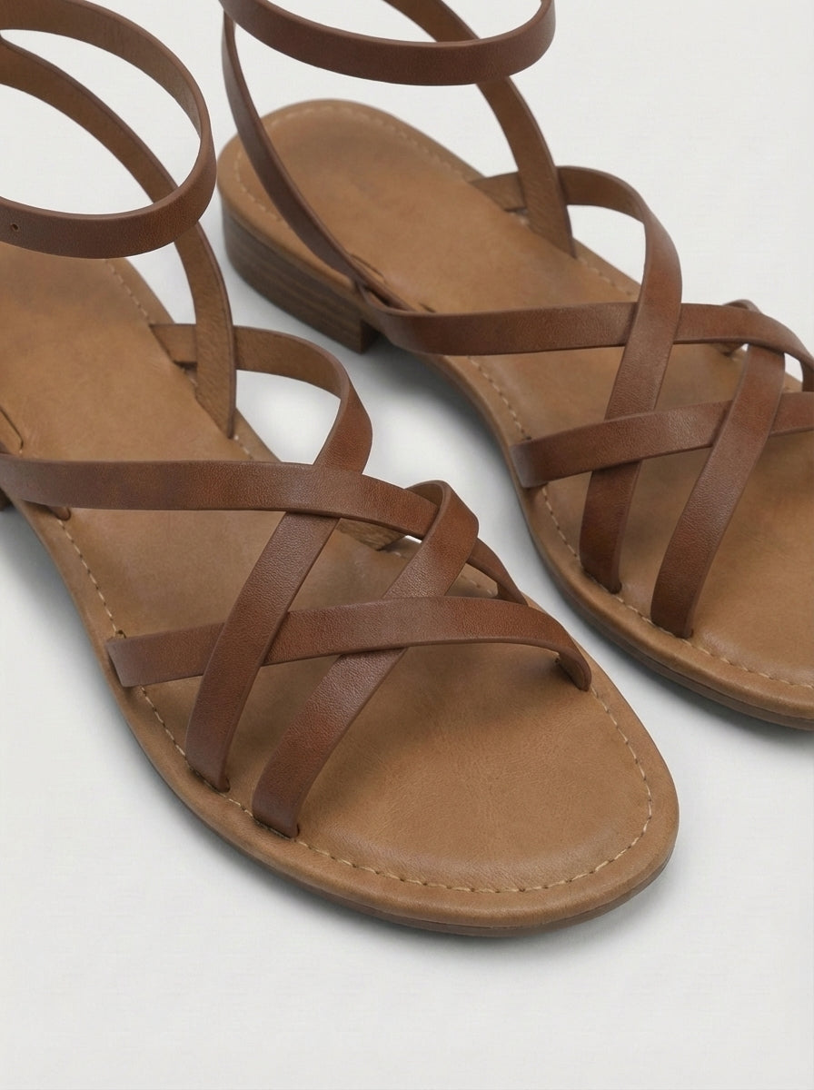 Nora | Women’s Open Toe Ankle Strap Block Heel Sandals