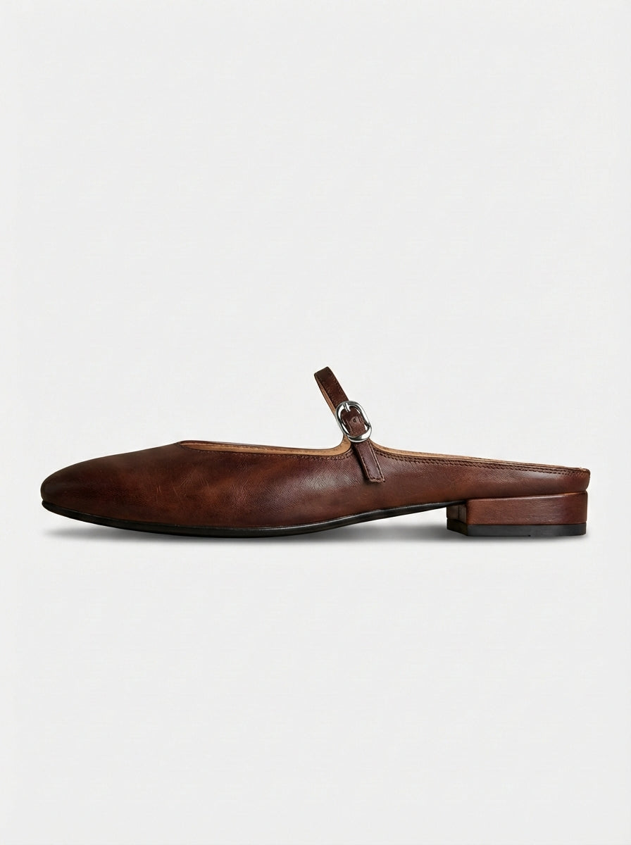 Isabella | Women’s Round Toe Minimal Flat Mules