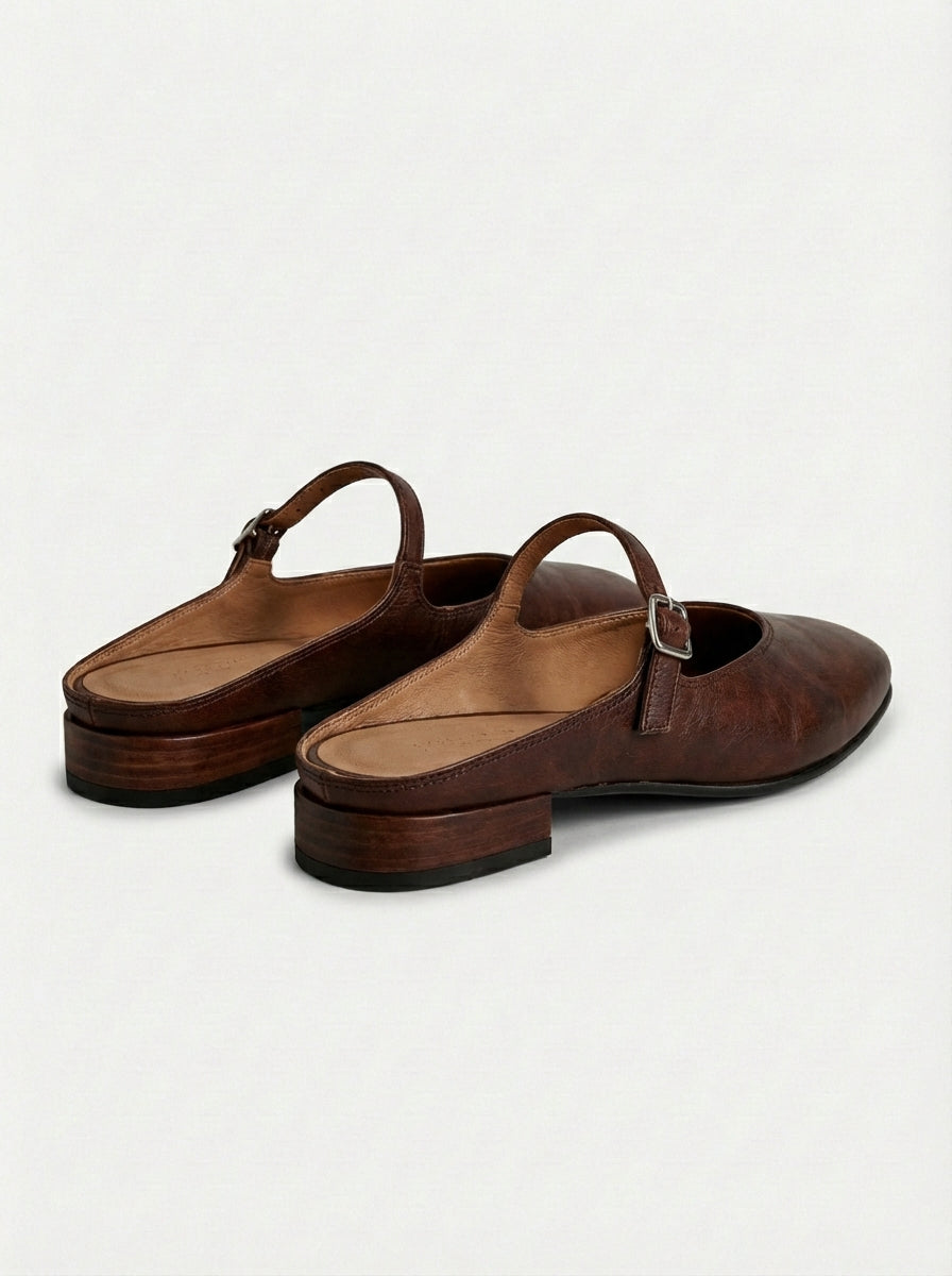 Isabella | Women’s Round Toe Minimal Flat Mules