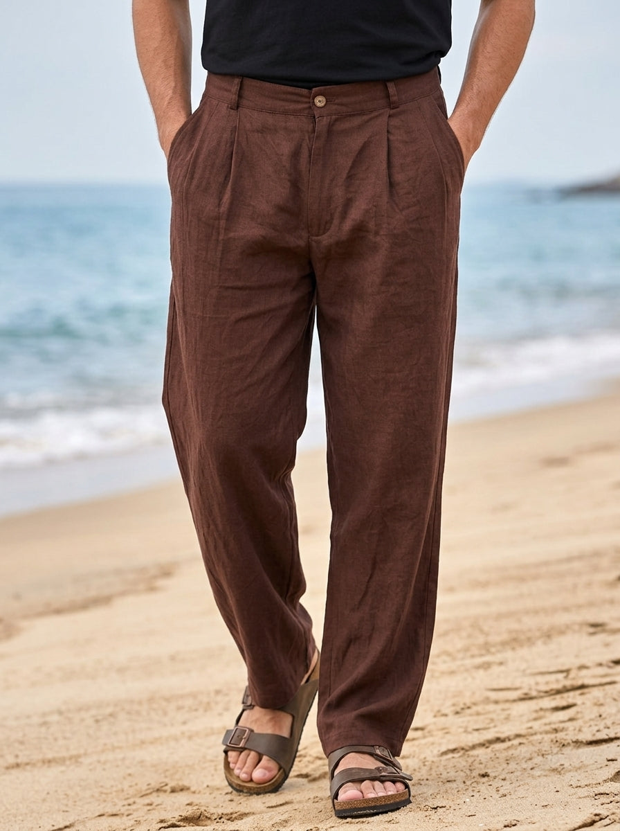 Patrick | Men’s Wide Leg Summer Pants With Side Pockets