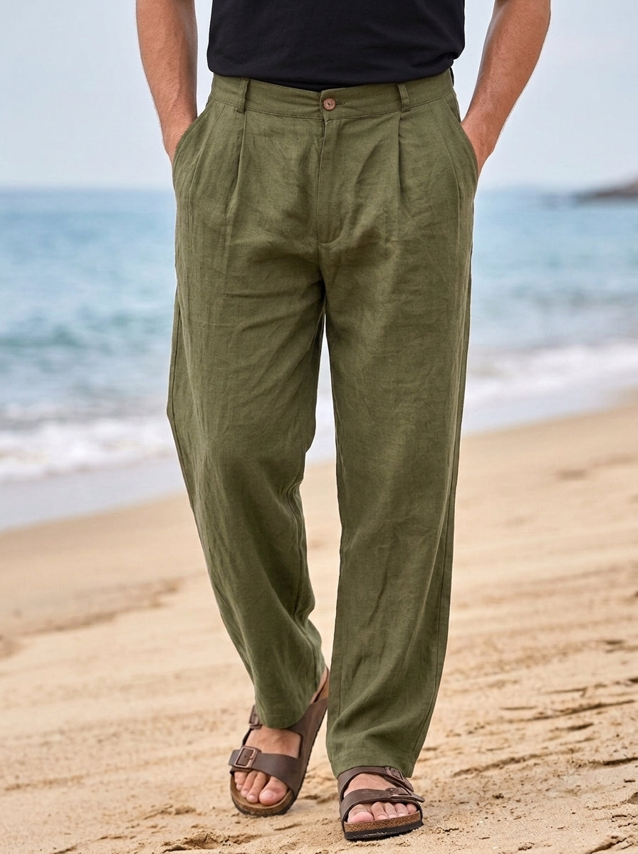 Patrick | Men’s Wide Leg Summer Pants With Side Pockets