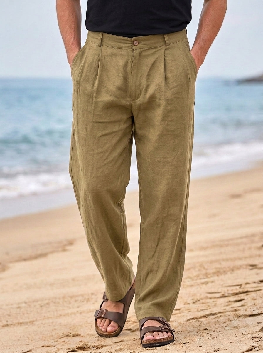 Patrick | Men’s Wide Leg Summer Pants With Side Pockets