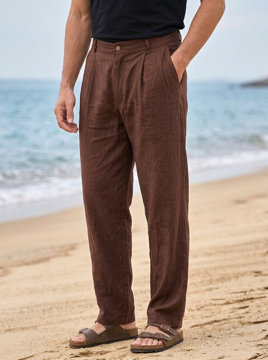Patrick | Men’s Wide Leg Summer Pants With Side Pockets
