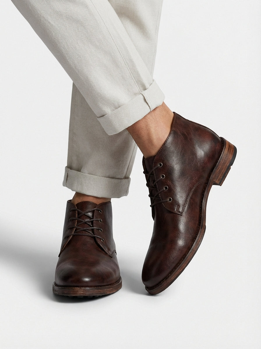 Paul | Men’s Plain Toe Lace Up Chukka Boots
