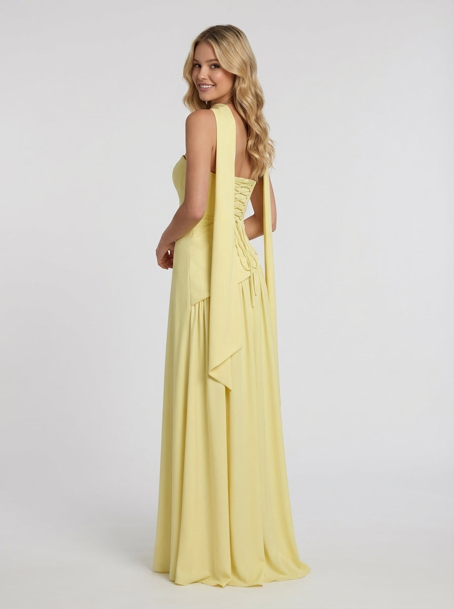 Sabrina | Women’s Halter Wedding Guest High Slit Maxi Dress