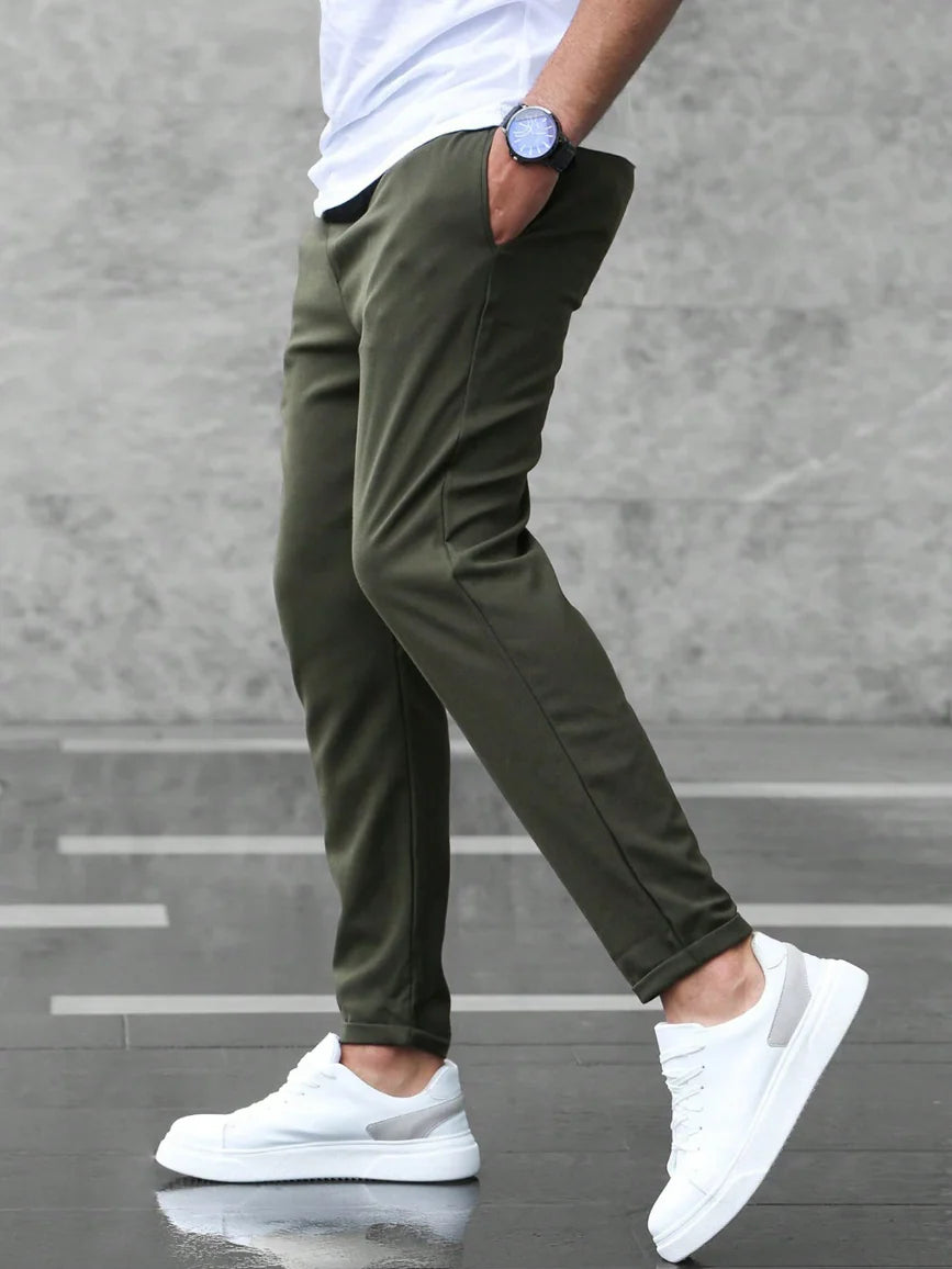 Steven | Men’s Straight Leg Drawstring Pants Everyday Trousers