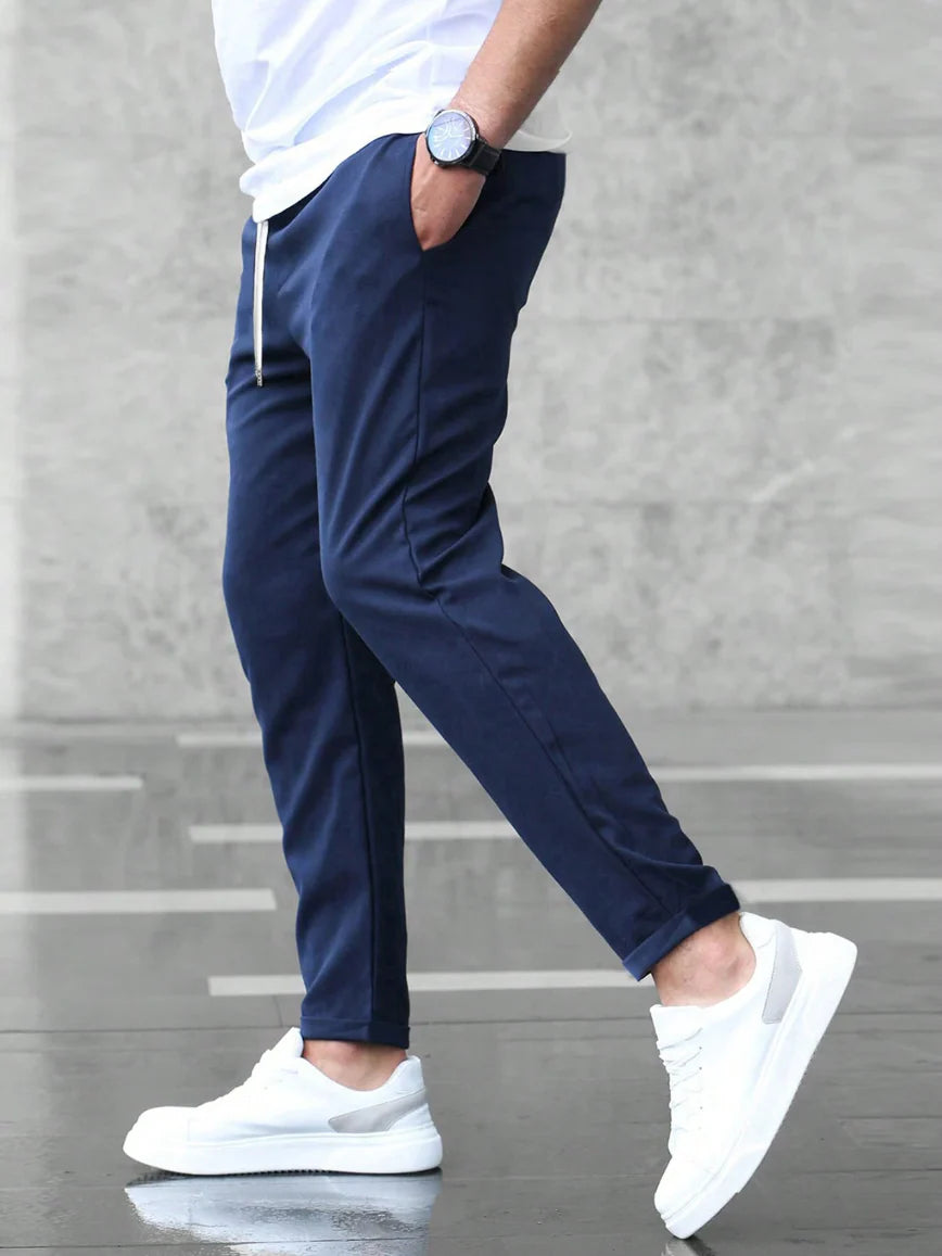 Steven | Men’s Straight Leg Drawstring Pants Everyday Trousers