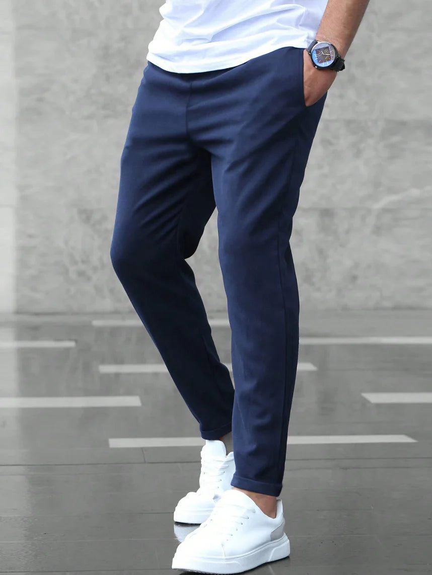 Steven | Men’s Straight Leg Drawstring Pants Everyday Trousers