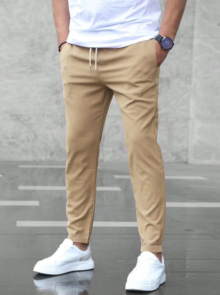 Steven | Men’s Straight Leg Drawstring Pants Everyday Trousers
