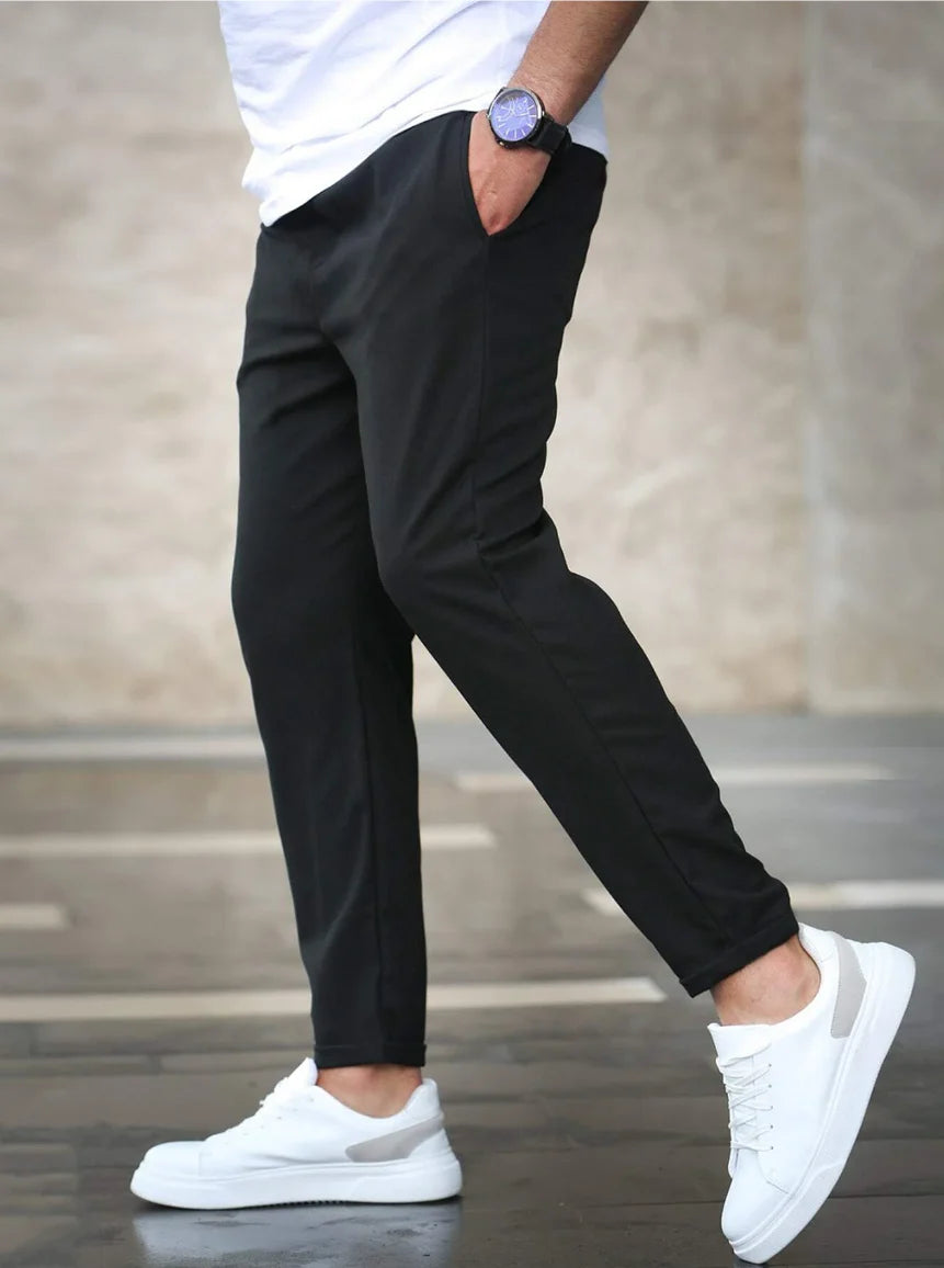 Steven | Men’s Straight Leg Drawstring Pants Everyday Trousers