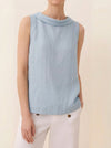 Tessa | Women’s Sleeveless Collar Minimal Summer Day Top