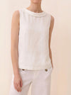 Tessa | Women’s Sleeveless Collar Minimal Summer Day Top