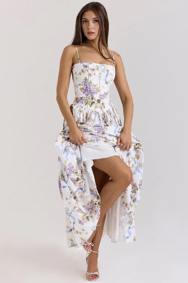 Valerie | Women’s Floral Maxi Dress Sleeveless Beach Dress