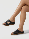 Victoria | Women's Flatform Slip On Open Toe Sandals
