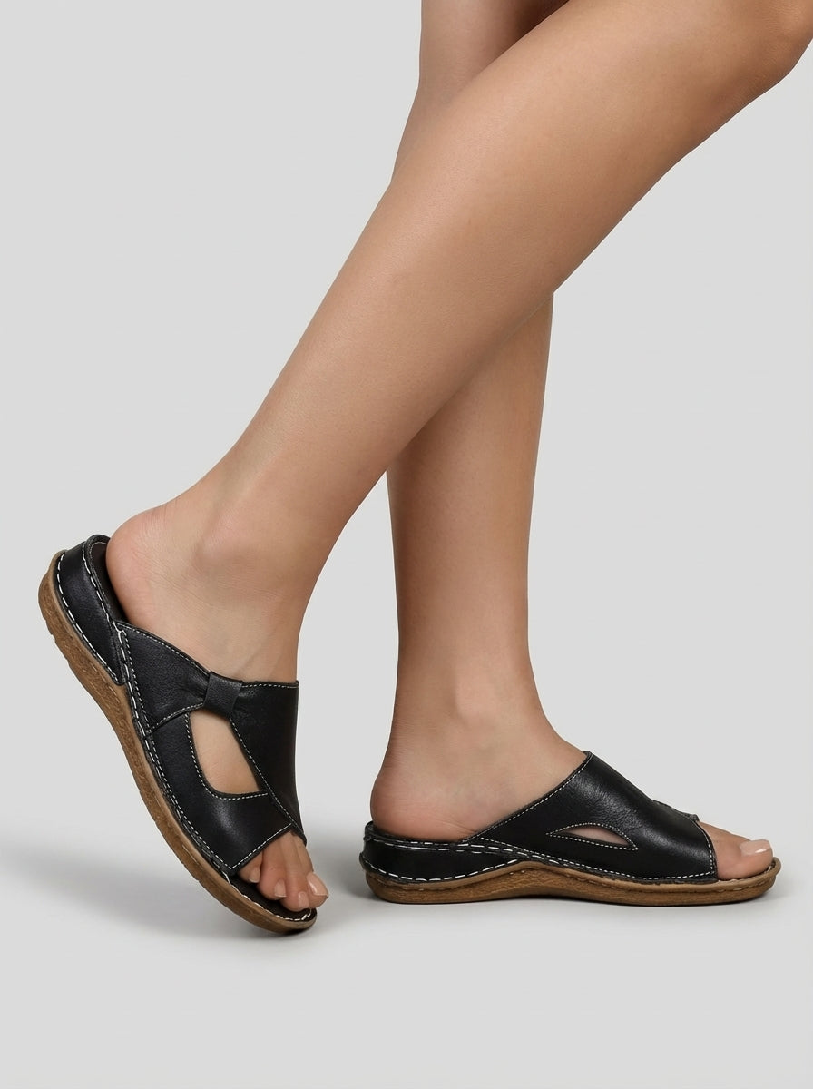 Victoria | Women's Flatform Slip On Open Toe Sandals